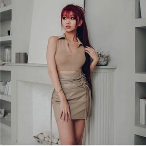 Lychee the label pleather skirt